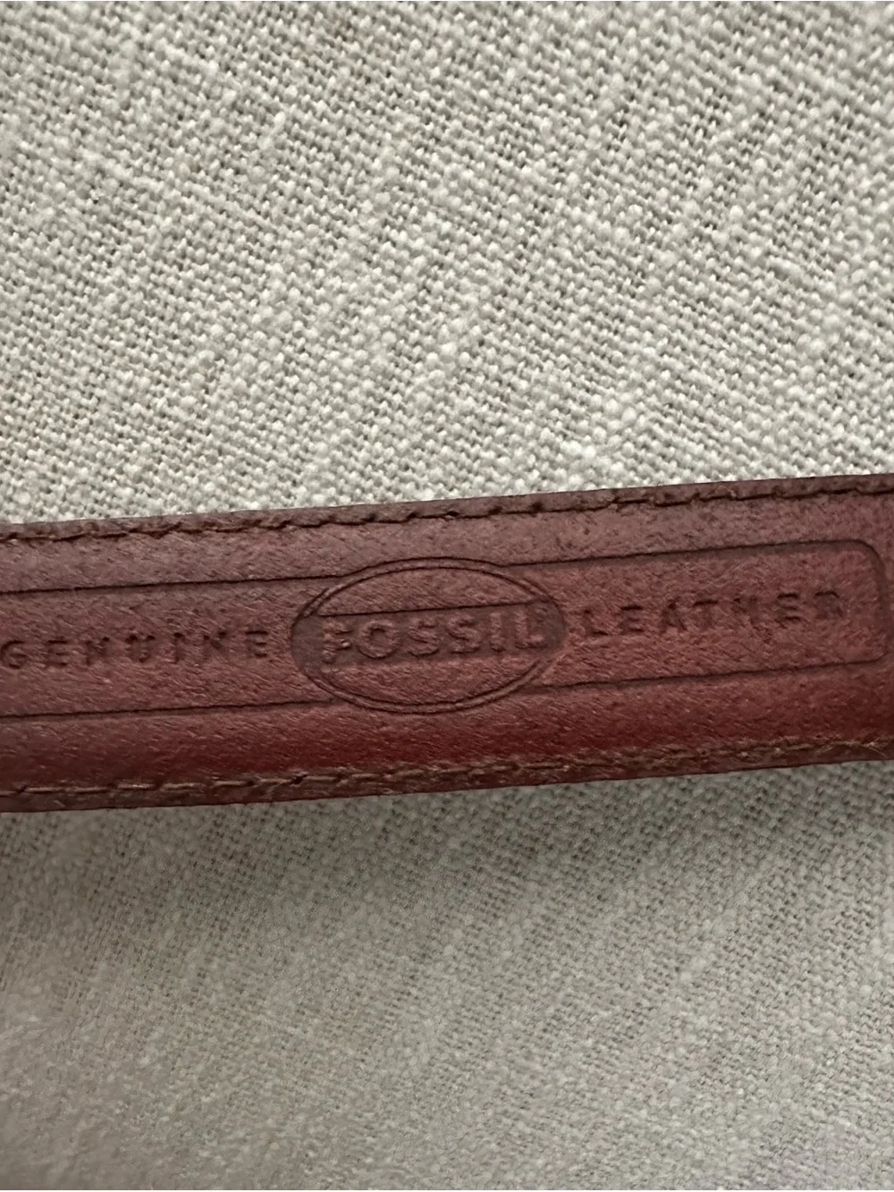Fossil Women's Brown Leather Patchwork Belt Large